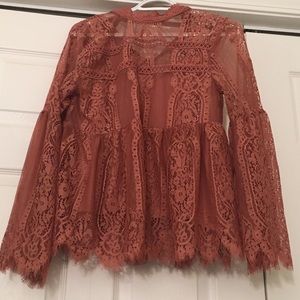 Two piece lace top